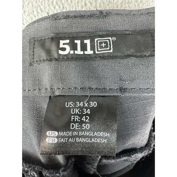5.11 Tactical Stryke Pants Mens 34x30 Charcoal Flex-Tac Cargo Stretch Ripstop